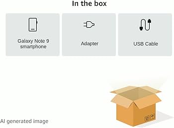 Samsung Galaxy Note 9 ブラック Samsung Galaxy Note 9 Cell Phone, 128GB, 6GB, 6.4